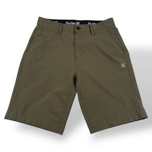 Hurley Shorts All Day Hybrid Walking Men's 30 Tan Dark Khaki Color